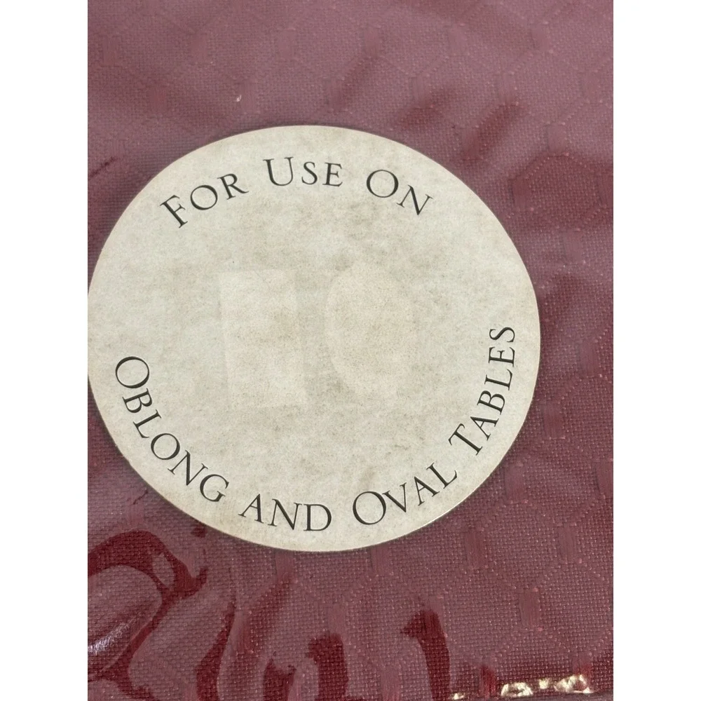 McKenna‎ Dark Red Oblong Tablecloth 70x120 Spill Proof Table Cover Seats 10-12